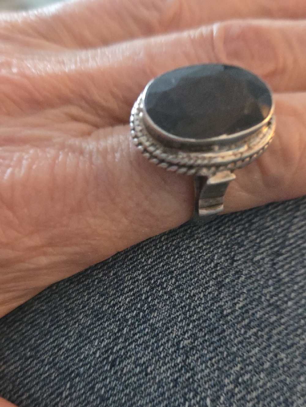 Antique Dark Topaz Cocktail Ring